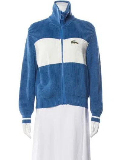 Pre-owned Lacoste Colorblock Pattern Jacket In Blue
