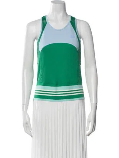 Pre-owned Lacoste Colorblock Pattern Midi Length Dress W/ Tags In Green