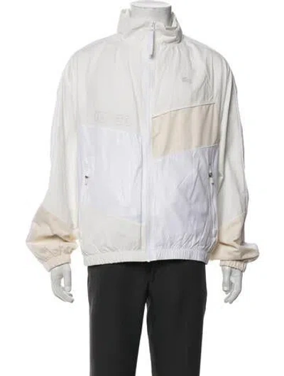 Pre-owned Lacoste Colorblock Pattern Windbreaker In Black