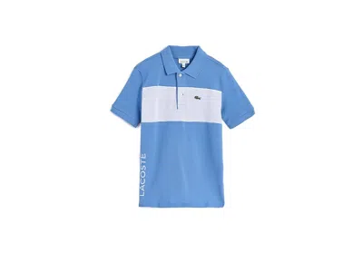 Lacoste Color-blocked Pique Polo (big Kid) Boy's Clothing Turquin: Sm (big Kid) In Blue