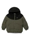 Lacoste Colour-block Puffer Jacket In Green