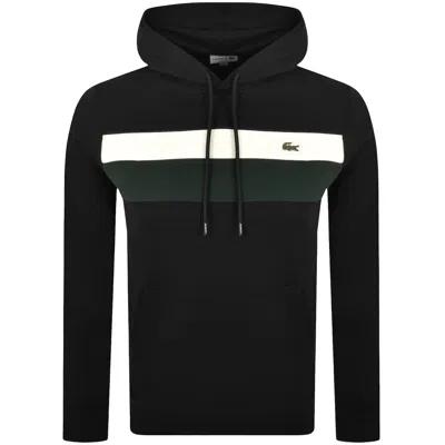 Lacoste Colour Block Pullover Hoodie Black