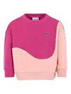 Lacoste Colour-block Wave Sweatshirt In Pink