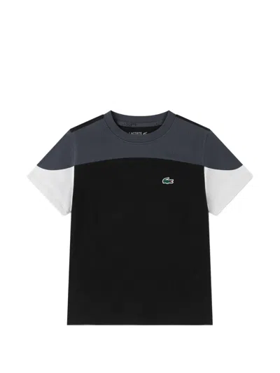 Lacoste Kids' Colour-block Logo-print T-shirt In Multi