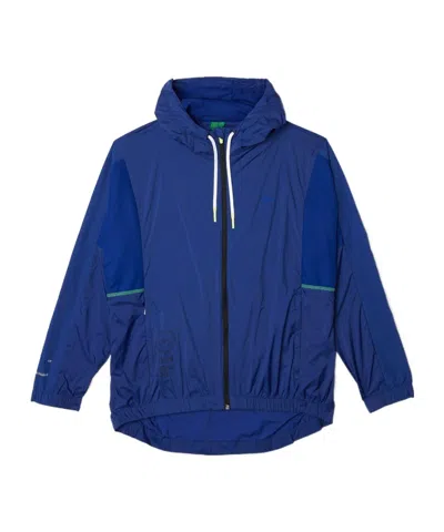 Lacoste Colour-block Windbreaker Jacket In Blue