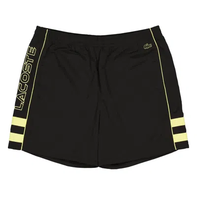 Lacoste Comfort-fit Logo Embroidered Shorts In Black