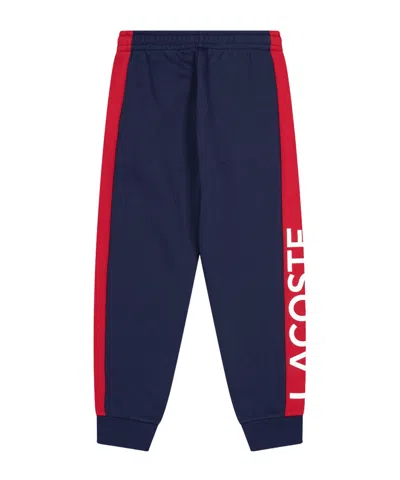 Lacoste Comfortable Colorblocked Sweatpants In Blue
