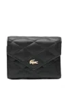 Lacoste Compact Wallet In Black