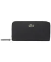 Lacoste Concept Billfold Zip-up Wallet In Black