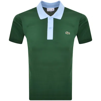 Lacoste Contrast Collar Polo T Shirt Green