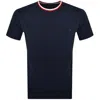 Lacoste Contrast Neck T Shirt Navy In Navy