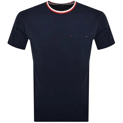 Lacoste Contrast Neck T Shirt Navy