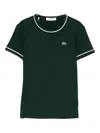 Lacoste Contrast-trim T-shirt In Green