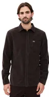 Lacoste Corduroy Button Down Shirt Brown In Brown