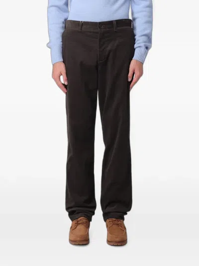 Lacoste Corduroy Chino Trousers In Brown