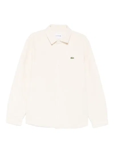 Lacoste Corduroy Logo Shirt In Neutral