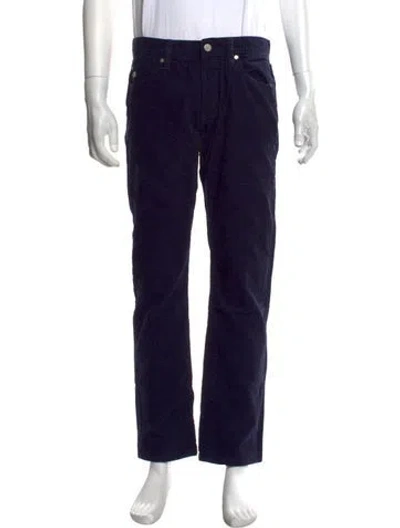 Pre-owned Lacoste Corduroy Pants In Blue