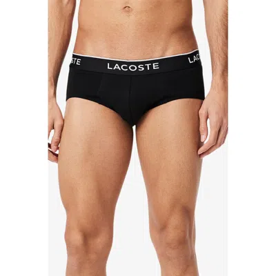 LACOSTE LACOSTE CORE ESSENTIALS ASSORTED 3-PACK STRETCH COTTON BRIEFS