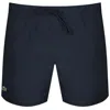 Lacoste Embroidered-logo Swim Shorts In Navy