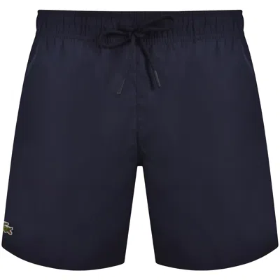 Lacoste Core Essentials Swim Shorts Navy In Blue