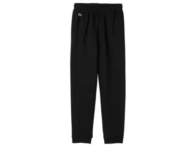 Lacoste Core Fleece Pants (big Kid) Boy's Clothing Noir : 10 (big Kid), Cotton/fleece/polyester In Black
