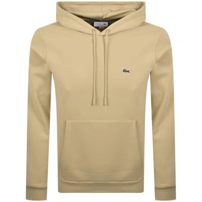 Lacoste Core Logo Hoodie Beige In Neutral