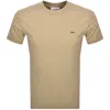 Lacoste Core Logo T Shirt Khaki In Neutral