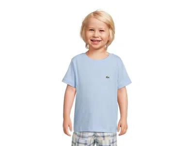 Lacoste Core Tee (little Kid/big Kid) Boy's T Shirt Panorama: 7 (big Kid) In Blue