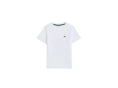 Lacoste Core T-shirt (big Kid) Boy's T Shirt Blanc: Sm (10 Big Kid), Cotton In White