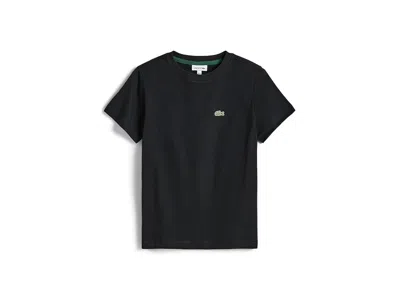 Lacoste Core T-shirt (big Kid) Boy's T Shirt Noir: Sm (10 Big Kid), Cotton In Animal Print