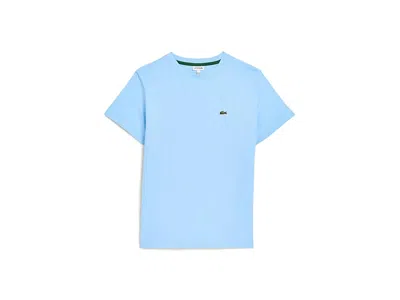 Lacoste Core T-shirt (big Kid) Boy's T Shirt Panorama: Xl (16 Big Kid), Cotton In Blue