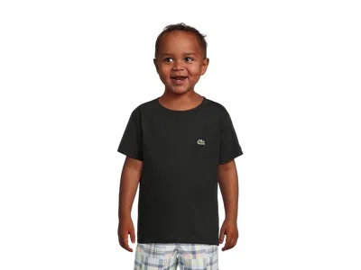 Lacoste Core T-shirts (little Kid/big Kid) Boy's T Shirt Noir : 5 (little Kid), Cotton In Black