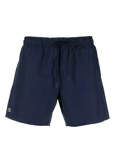 Lacoste Quick-dry Swimsuit In Blue