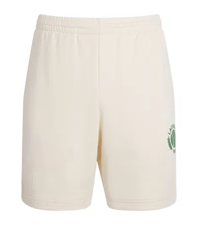 Lacoste Cotton-blend Fleece Tennis Shorts In Neutral
