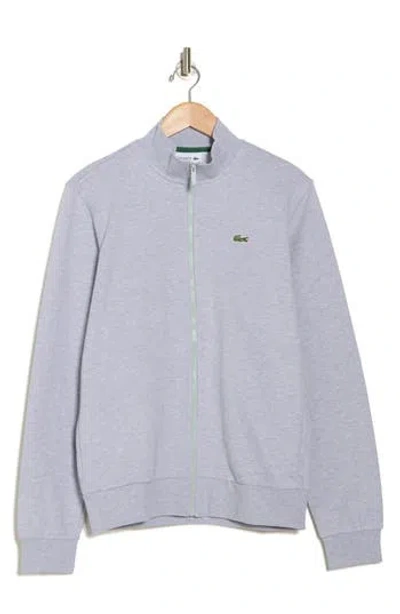 Lacoste Cotton Blend Fleece Zip Sweatshirt