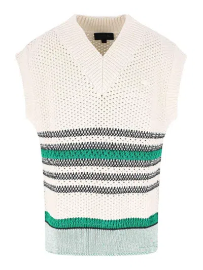 Lacoste Cotton Blend Pique Waistcoat In Multi
