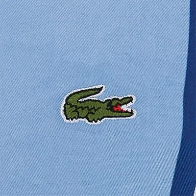 Lacoste Cotton Comforter Set In Blue,hollis Stripe