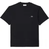 Lacoste Cotton Crewneck T-shirt In Black