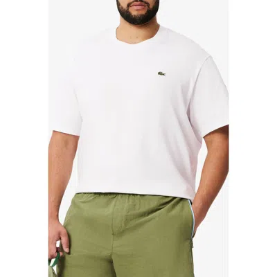 Lacoste Cotton Crewneck T-shirt In White