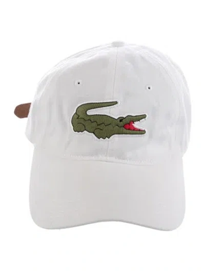 Pre-owned Lacoste Cotton Hat In White