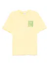 Lacoste Cotton Jersey Graphic T-shirt In Yellow