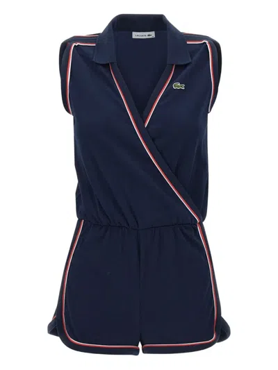 Lacoste Women's Sleeveless Polo Romper - 32 In Blue