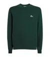 Lacoste Classic Fit Cotton French Terry Sweatshirt In Green