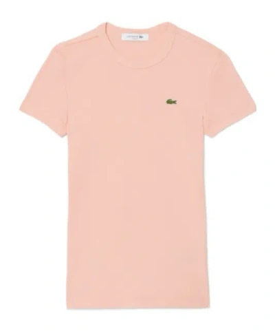 Lacoste Cotton Logo T-shirt In Pink