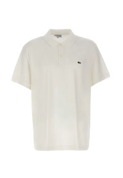 Lacoste Cotton Polo Shirt In Bianco