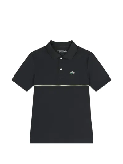 Lacoste Kids' Cotton Polo Shirt In Black