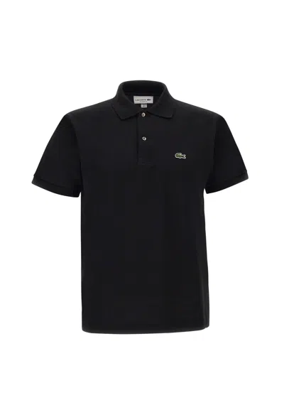 Lacoste Cotton Polo Shirt In Black