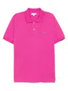 Lacoste Cotton Polo Shirt In Purple