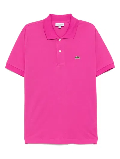 Lacoste Cotton Polo Shirt In Purple