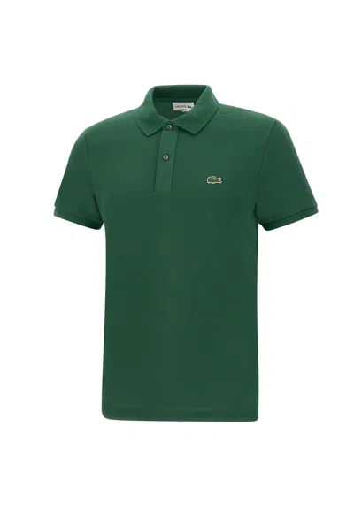 Lacoste Cotton Polo Shirt In Verde